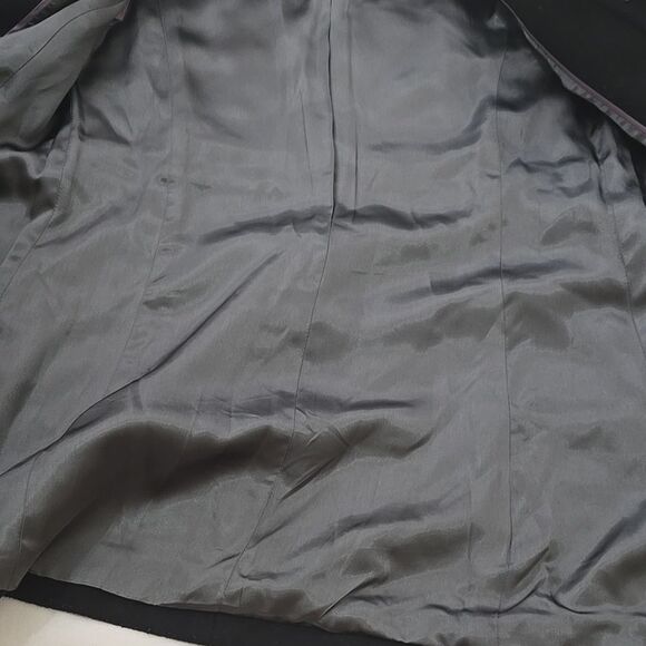 J.Crew Black Ruffle Front Pea Coat 4 - Picture 9 of 10